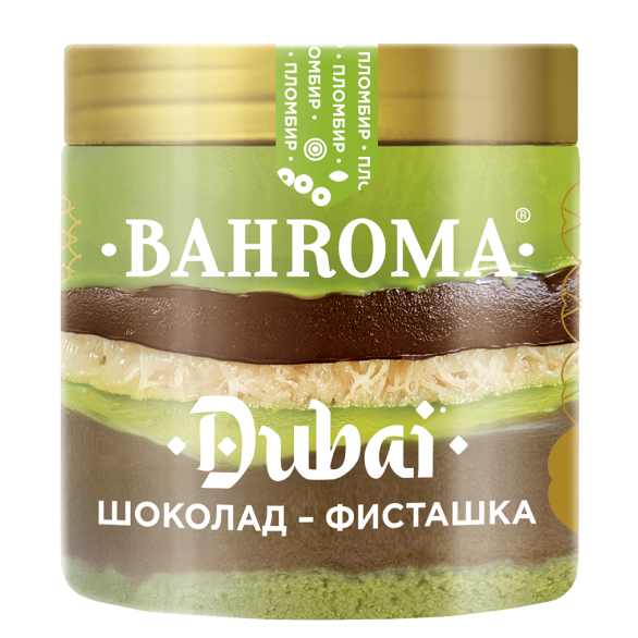 "BAHROMA" пинта пломбир Dubai шоколад-фисташка